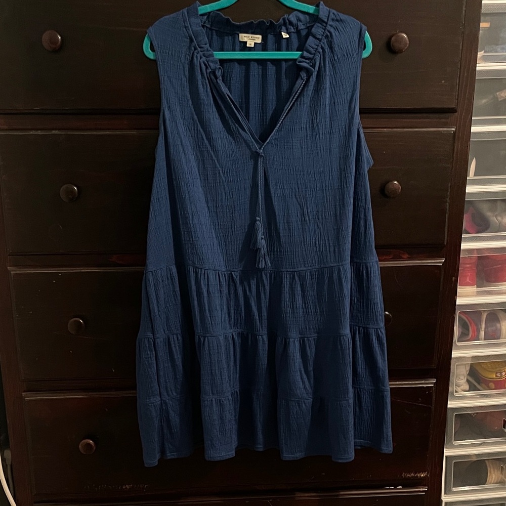 Max Studio Navy Sleeveless Mini Dress